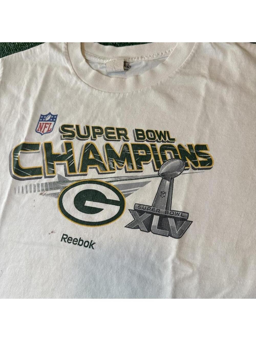 VTG Reebok Green Bay Packers Super Bowl XLV champions T-shirt
